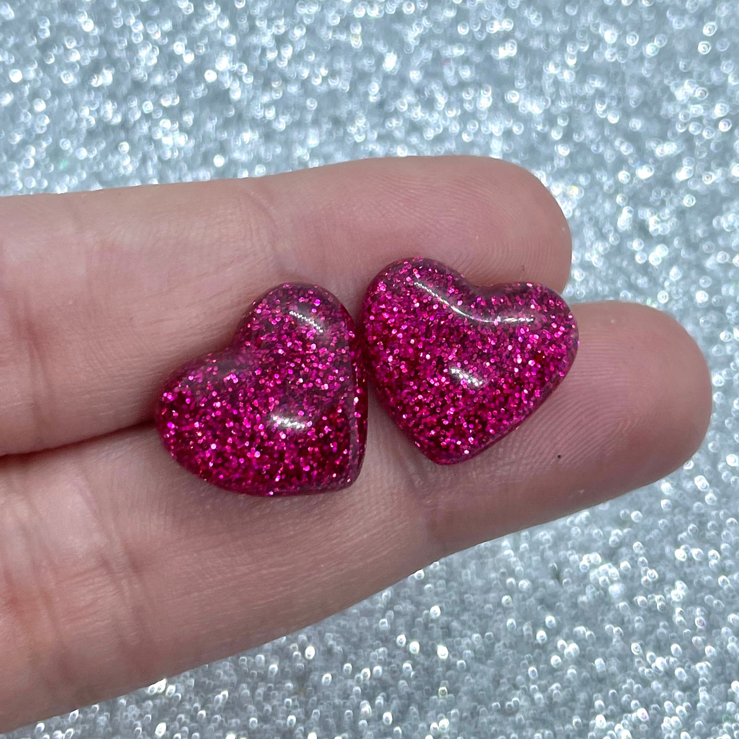 Trunk bibliotek Tilpasning margen Prikken Glimmer Pink Hjerte – Bibsers-Accessories